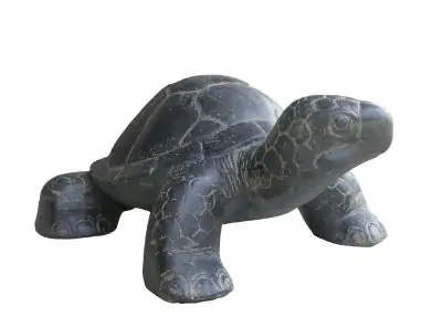 Product image 1 of the product “Turtle with a hole at the bottom, in size 62cm Length | Cast stone, handcrafted & coloured ”